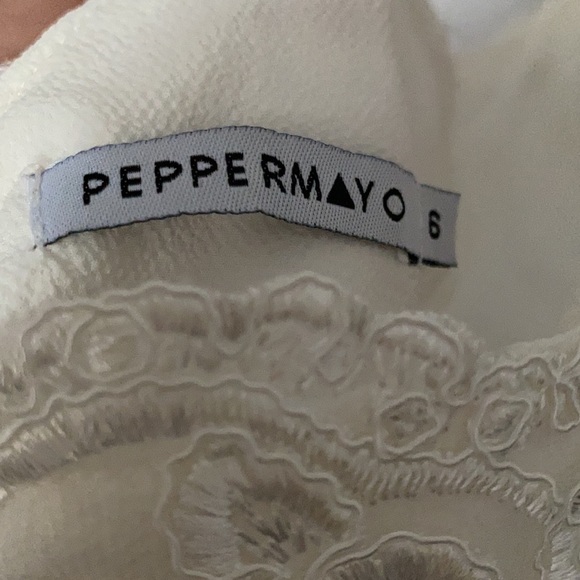 White Playsuit with Lace Detail - Picture 6 of 6